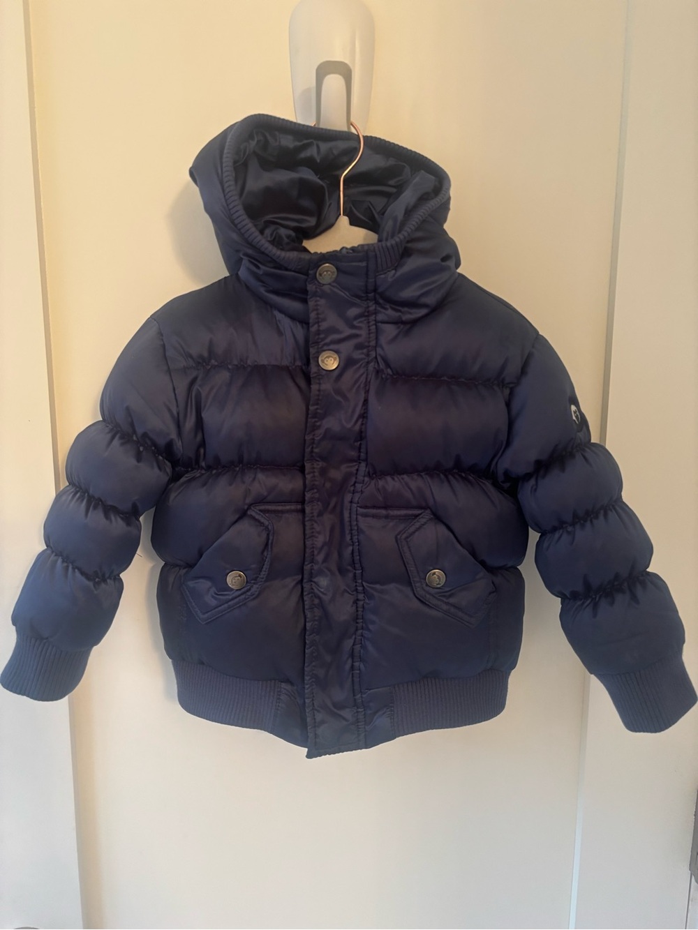 Appaman Navy Hooded Puffer Coat